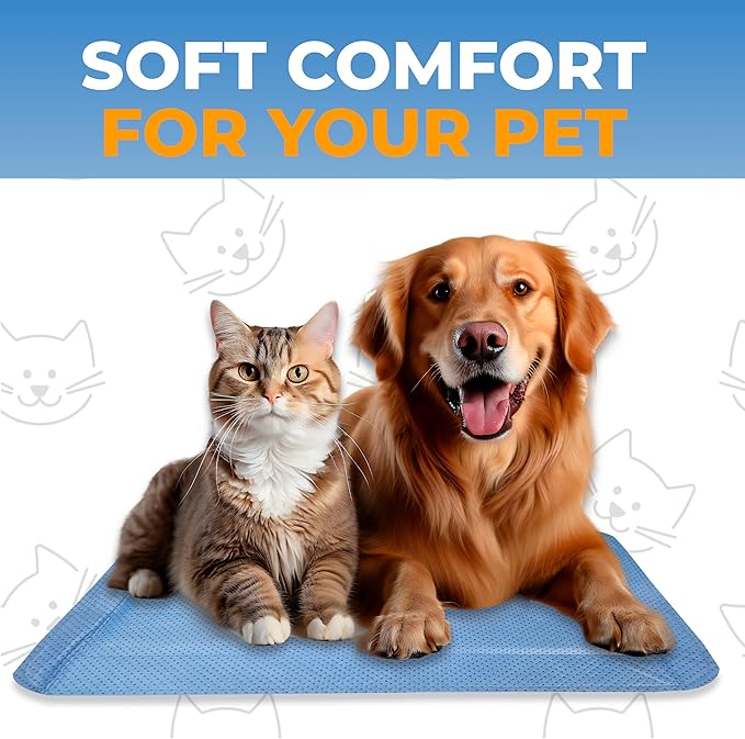 Skywin Pet Carrier Pads, 2 Pack Cat Carrier Pad Insert 19.5" x 12.5", Disposable Small Cat Carrier Liner Pad, Puppy Training Pads(Blue)