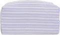 STARDW Striped Cotton Makeup Bag, Cute Cosmetic Pouch with Canvas Lining & Zipper, Travel Toiletry Bag