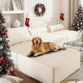 CYCMACO Waterproof Dog Bed Cover Pet Blanket, Soft Couch Cover for Dogs Washable, Non-Slip Dog Blanket Protect Furniture Couch Sofa Car for Puppy Large Dogs Cat (40x50 Inch, Beige)