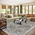 Machine Washable Rug for Living room: 8x10 Area Rugs Boho Vintage Rugs Stain Resistant Non Slip Low Pile Lightweight Soft Carpet for Bedroom Kitchen Dining Room Nursery Kids Room Farmhouse Home Office