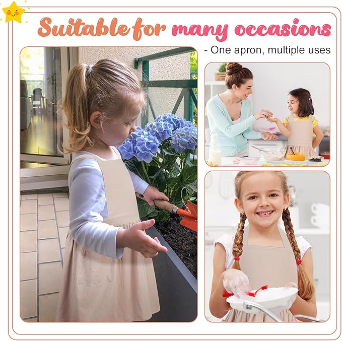 Kids Pinafore Apron, Cross Back Apron, Japanese Style Bib Aprons Home Clothes