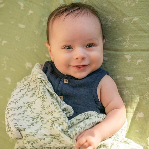 aden + anais Essentials Silky Soft Bamboo Muslin Swaddle, Breathable Baby Blanket, Ideal for Boys, Girls, Newborns, Babies & Infants, Receiving Blanket, Lightweight Wrap, 2 Pack, Nature Friends