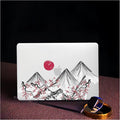 BYCeKe Compatible with MacBook Air 13.6 inch Case 2022-2025 M4 A3240 M3 A3113 M2 A2681,Sunset&Moutain for Mac Air13 M4 Pattern Plastic Hard Shell&Keyboard Cover for Air 13.6 Print,Abstract Mountain