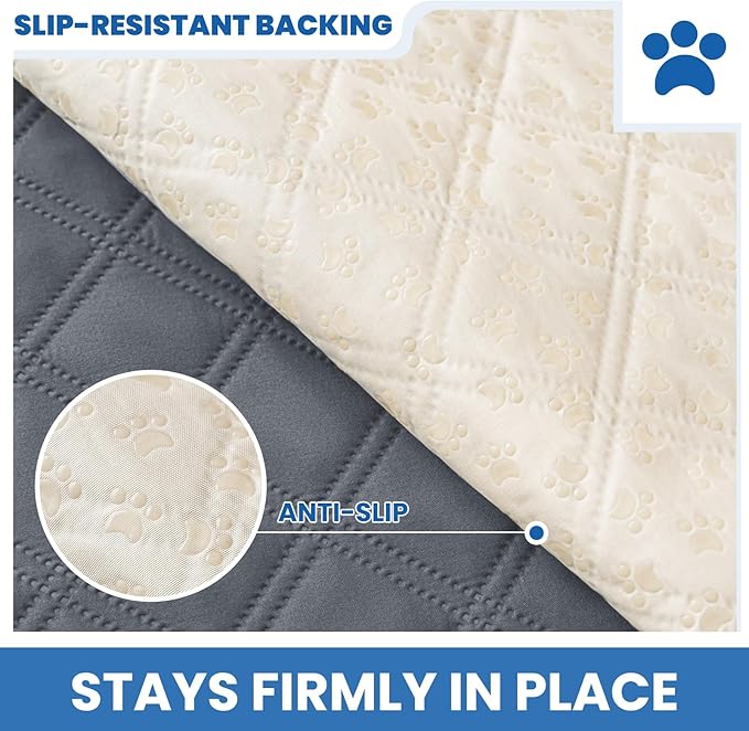 CYCMACO Waterproof Dog Bed Cover Pet Blanket, Soft Couch Cover for Dogs Washable, Non-Slip Dog Blanket Protect Furniture Couch Sofa Car for Puppy Large Dogs Cat (52x82 Inch, Dark Grey)
