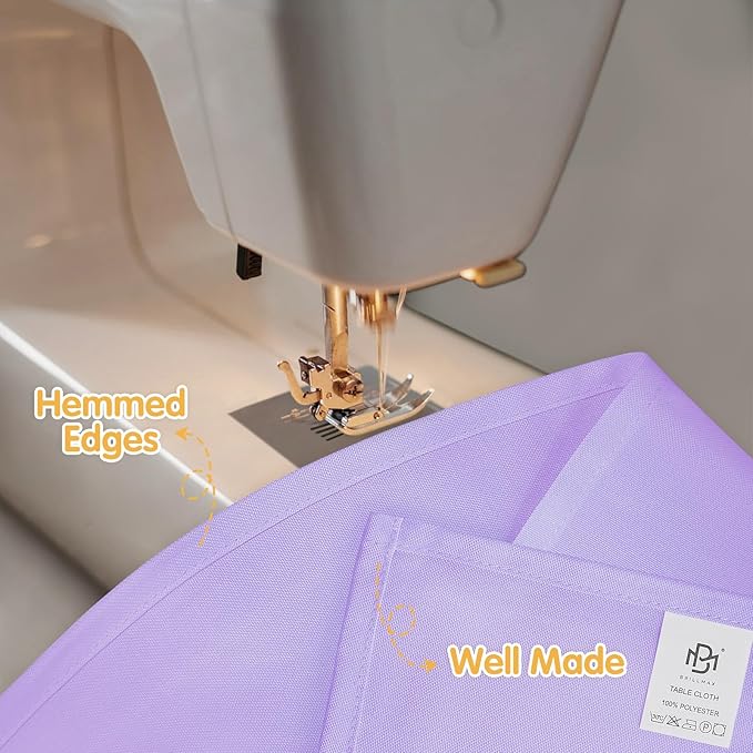 BRILLMAX 6 Pack Lavender Tablecloths for 6 Foot Rectangle Tables 90 x 132 Inch - 6ft Rectangular Bulk Linen Polyester Fabric Washable Cloth Cover for Wedding Reception Banquet Birthday Party