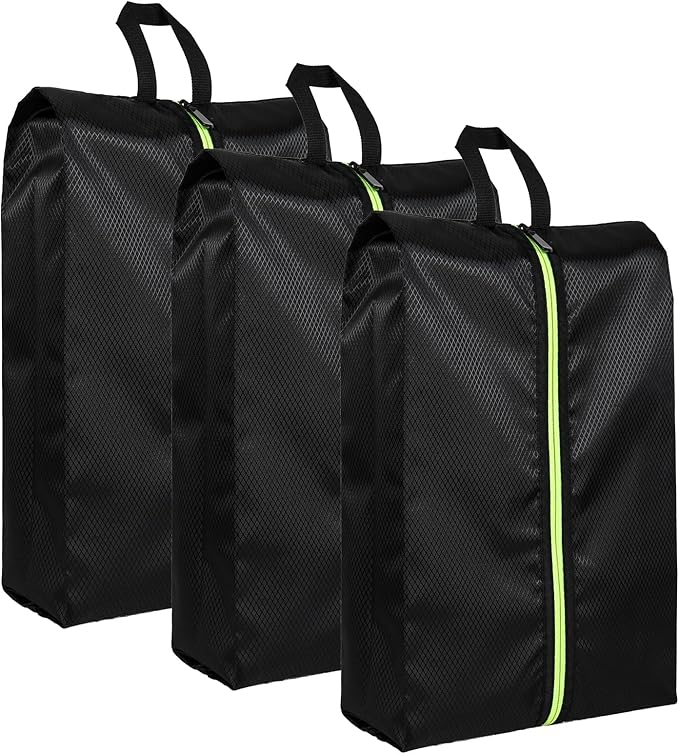 Eopres Shoe Bags for Travel - Set of 3 Pack Large Capacity Oxford Fabric Shoe Bags, Multi-Functional Dust-Proof and Waterproof Men & Women Travel Shoe Bag(Black)