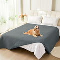 hyha Waterproof Dog Blanket, Soft Dog Bed Cover Pet Blankets, Waterproof Sofa Couch Cover for Dogs Washable, Reversible Pet Couch Covers for Sofa Furniture (82x102 Inch, Dark Grey/Dark Grey)