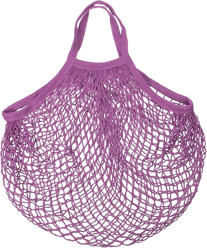 MECCANIXITY Cotton Mesh Bag Reusable Washable Mesh Net String Grocery Bags Organizer for Fruits Vegetables Shopping
