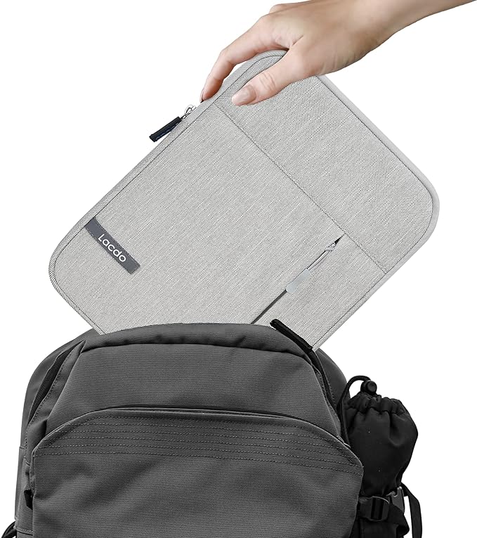 Lacdo iPad mini 7 Sleeve, iPad mini Case Bag, Tablet Sleeve Case for iPad mini 7 (A17 Pro)/6/5/4/3/2, Samsung Galaxy Tab A7 Lite 8.7" / Galaxy Tab A 8.0" Protective Tablet Bag Water Repellent, Gray