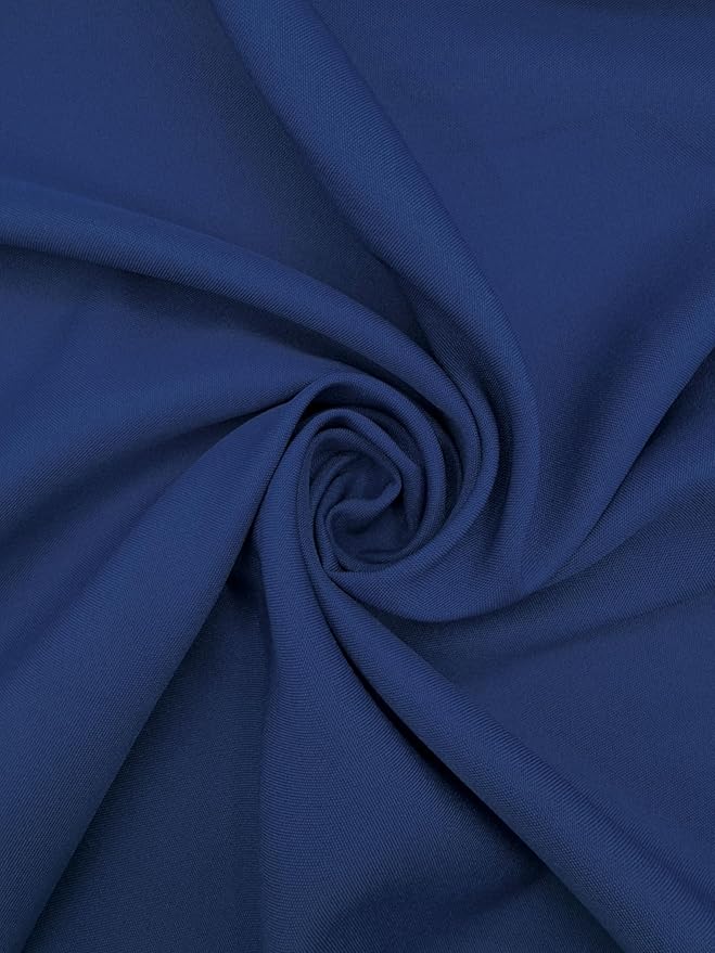 EOVEA - Polyester Poplin Fabric by The Yard – 100% Polyester, 60” Wide Durable Versatile Material for Apparel, Home Décor, Crafts, Tablecloths, Curtains, Drapes, Sewing & DIY Projects (Navy,5 Yard)