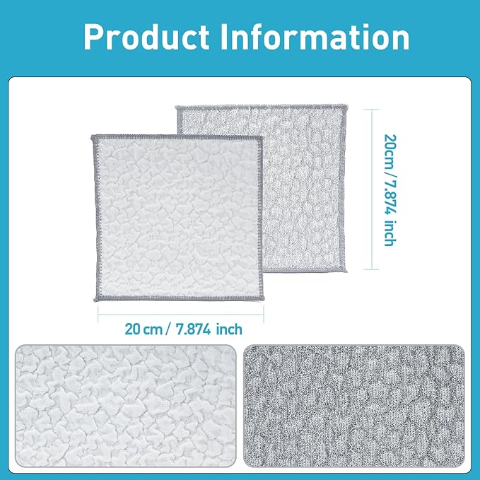 XHWXYQ 2025 New Upgrade Non Scratch Wire Dishcloth, Multipurpose Wire Dishwashing Rags for Kitchen, Wet and Dry, Sinks, Cookware, Stove, Easy Rinsing, Reusable (6pcs, Large)
