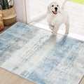 COMSLE Door Mat, Front Door Rug Indoor for Entrance Faux Wool Absorbent Non Slip Modern Throw Rug for Entryway Hallway Muddy Paws - Pet Friendly, 32x48 Inches,Milk Blue Machine Washable