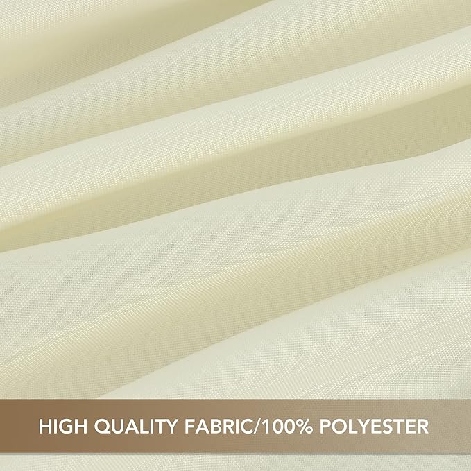 sancua Round Tablecloth 90 Inch Diameter, 8 Pack - Circle Polyester Fabric Table Cloth for Wedding Party Reception Banquet Birthday, Washable Formal Table Cover (Fit 30-72 Inch Tables), Beige