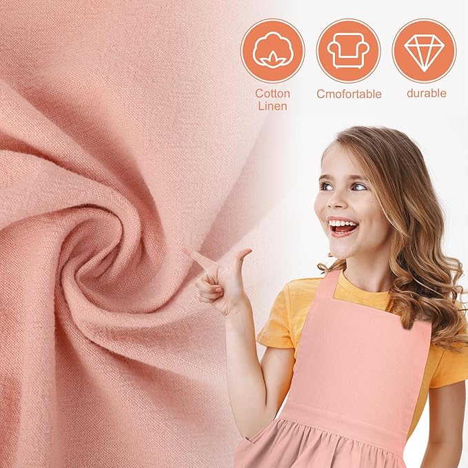 Kids Pinafore Apron, Cross Back Apron, Japanese Style Bib Aprons Home Clothes