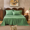 100% Linen Sheets Queen Size,Breathable & Durable 4-Piece Bed Flax Sheet Set,Soft All-Season Bedding for Hot Sleepers 16" Deep Pocket Oeko-TEX Certified,（Queen, Sage Green）