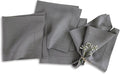 Solino Home Linen Cloth Napkins Set of 4-100% Pure Linen Steel Gray Dinner Napkins 20 x 20 Inch for Spring - Classic Hemstitch, Handcrafted and Machine Washable