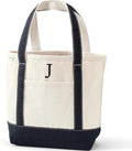 Lands' End Pre-Monogrammed Letter Canvas Tote Bag