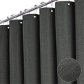 BTTN 60 Inch Stall Fabric Shower Curtain - Linen Cloth Heavy Duty Shower Curtain Set with 10 Plastic Hooks, Narrow Waterproof Decorative Bath Curtains for Bathroom and Bathtubs - 60x72 - Charcoal Grey