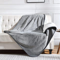 Yaning Waterproof Blanket for Bed Couch Sofa, Soft Liquid Pee Proof Pet Blanket for Dog Puppy Cat, Reversible Sherpa Fleece Furniture Protector (Grey, 60x80 inches)