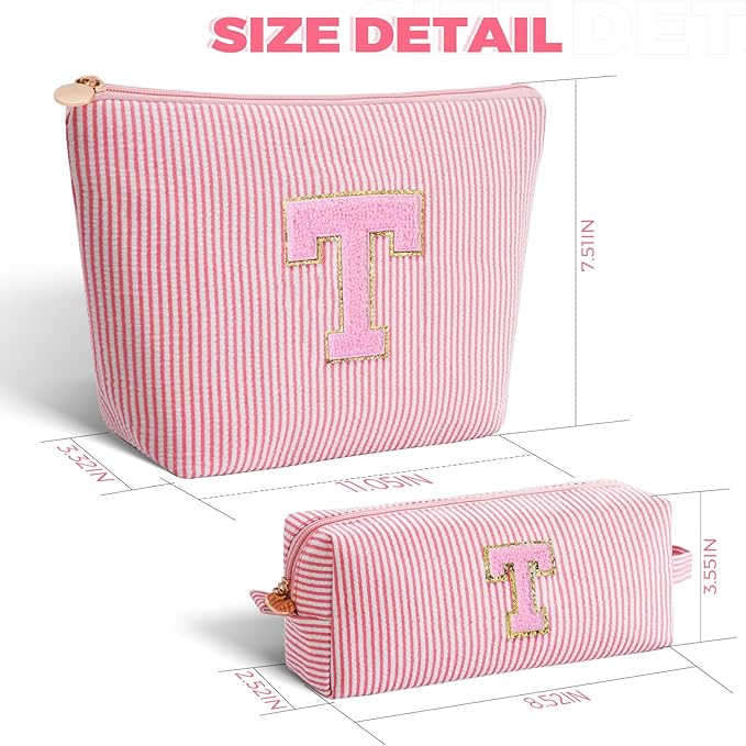 Btffitting Teacher Appreciation Gifts,Thank You Gifts from Students,Birthday Teacher Retirement Gifts for Women,Teachers Day Gift Ideas,Makeup Bag Set Cosmetic Bag - Peach,T