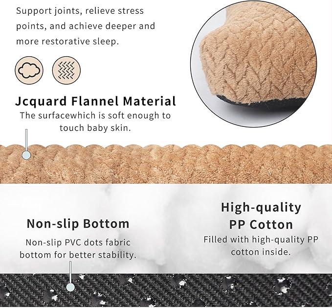 Necesitar 18 inch Dog Crate Bed Dog Mats for Sleeping,Up to 10 lbs Fluffy Khaki Puppy Pad XXS