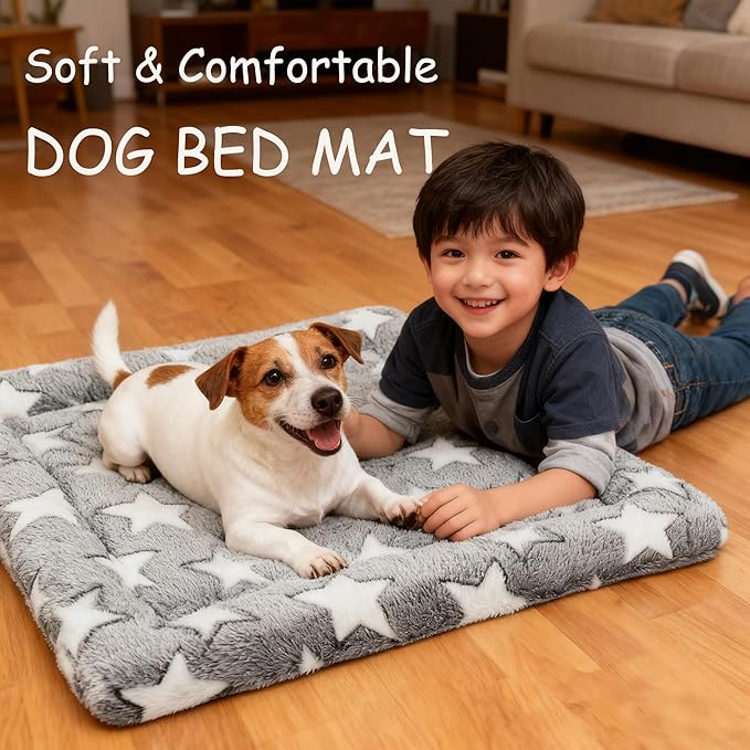 Dog Bed Mat - Reversible Dog Crate Bed Mats, Soft & Breathable Kennel Pad, Durable Crate Bed for Small Medium Large Dogs & Cats