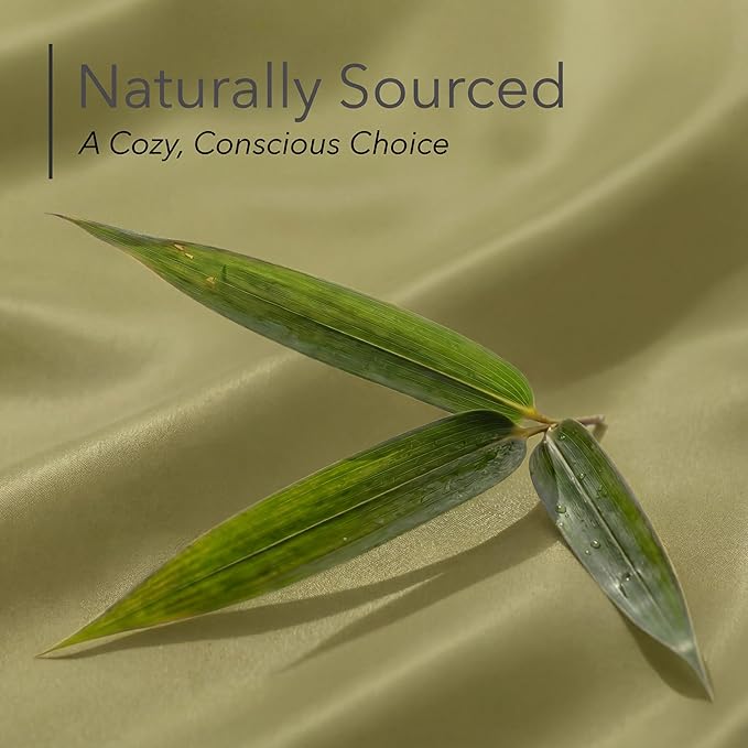 DECOLURE 100% Viscose Derived from Bamboo Sheets King Size - Luxury 6 Pc Naturally Cooling Sheets, Ultra Soft Bed Set - Deep 17" Pockets, Durable Double Stitching, Oeko Tex Standard (Light Olive)