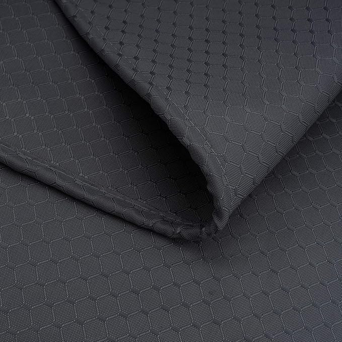 AooHome Waffle Weave Patttern Polyester Shower Curtain with Weighted Hem, Standard Size Heavy Duty Shower Curtain with Hooks, Charcoal, 72x72 Inch