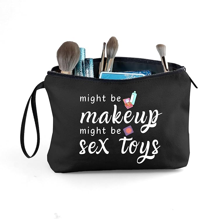 ARIOSEY Funny Gifts for Friends, Unique Women's Makeup Bag, Travel Cosmetic Bag