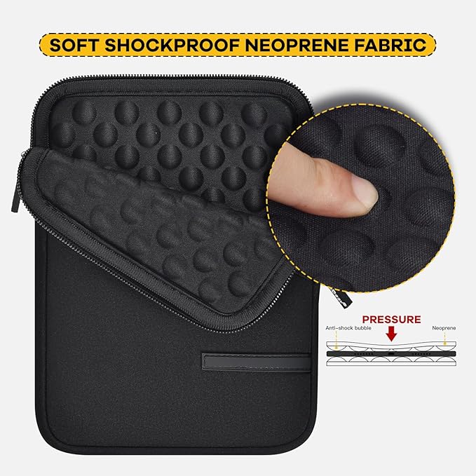 9-11 Inch Tablet Sleeve for 11 inch iPad Pro M5 M4 & Air M2 M3 2025, iPad A16 11th, 10.9 Air 5/4th, Galaxy Tab A9+/ S9 S8 Bag,Black