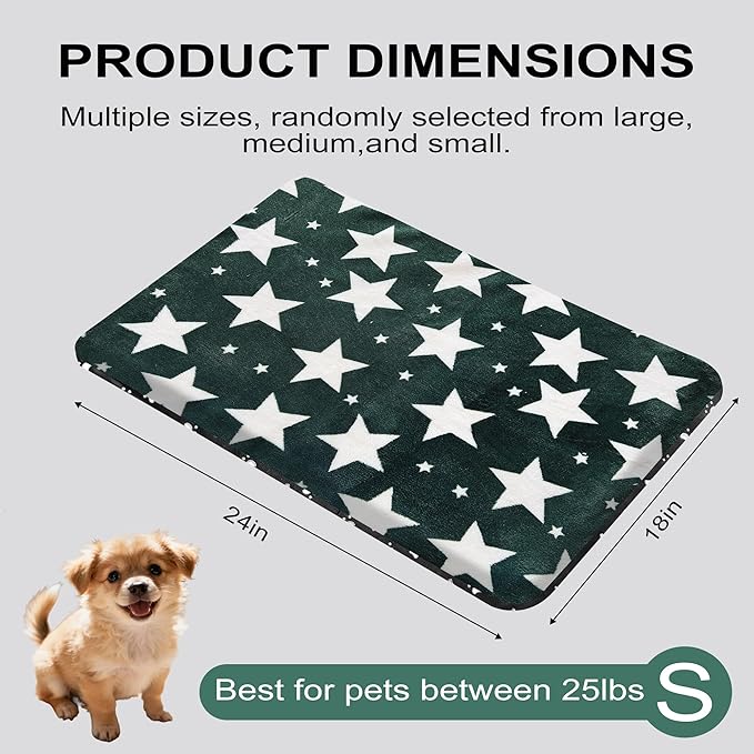 Wittop Washable Dog Bed Plush Orthopedic Outdoor Crate Mat with Non-Slip Bottom,Luxe Soft Kennel Pad for Pets, Cozy Cage Cushion & Pet Sleeping Mattress Large Sized,Medium,Small Dogs,24x18 inch,Green