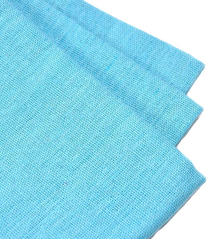Linen Pre-Cut Qilting Fabric by The Yard Entelare(Blue,1yd)