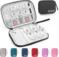 YONSEN Travel Cable Organizer Bag, Electronics Organizer Tech Pouch with Double Layers for Cords, Chargers, Phone, Earphones, USBs, SD Cards - Travel Essentials Portable Waterproof Tech Pouch