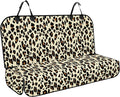 NECKORY Backseat Cover for Dogs, Waterproof and Non-Slip Pet Bench Seat Covers, Car Seat Protector for Back Seat, Universal Size Rear Car Seat Cover Fits Cars, Trucks and SUVs, L-Leopard&Black