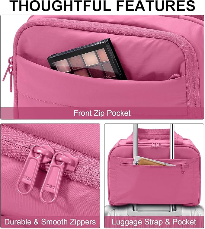 Bagstellar Travel Toiletry Bag, Lightweight Wide-open Large Puffy Toiletry Bag for Women, Quilted Makeup Bag Organizer Water-resistant Cosmetic Bag with Handle for Toiletries, Essentials, Accessories