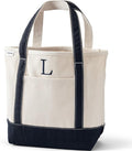 Lands' End Pre-Monogrammed Letter Canvas Tote Bag