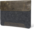 MegaGear Genuine Leather and Fleece MacBook Bag Laptop Sleeve for MacBook Pro and MacBook Air Case - 16 Inch - 15 Inch - 15.5 Inch (M4, M3, M2, M2, M1, Pro & Max) 2020 to 2024 Models