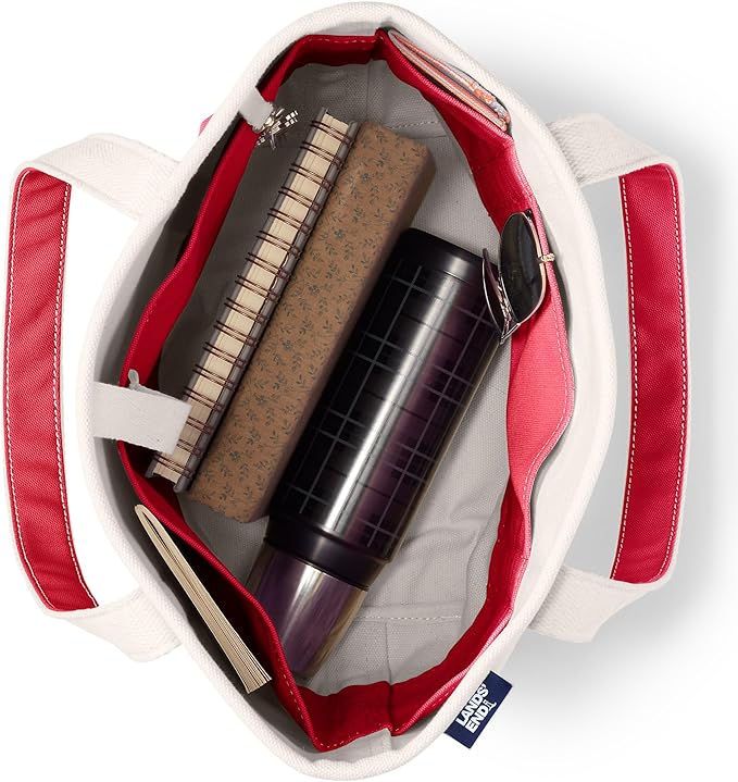 Lands' End Pre-Monogrammed Letter Canvas Tote Bag