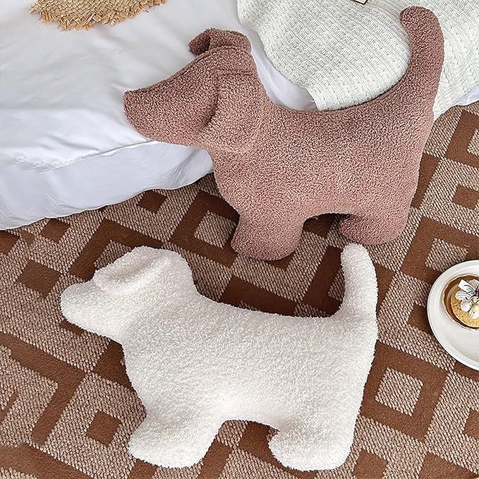 Yooname Animals Shaped Throw Pillow for Bed,Home Decorative Pillows for Bedroom Aesthetic,Soft Dog Pillow for Couch,Handmade Living Room Throw Pillow