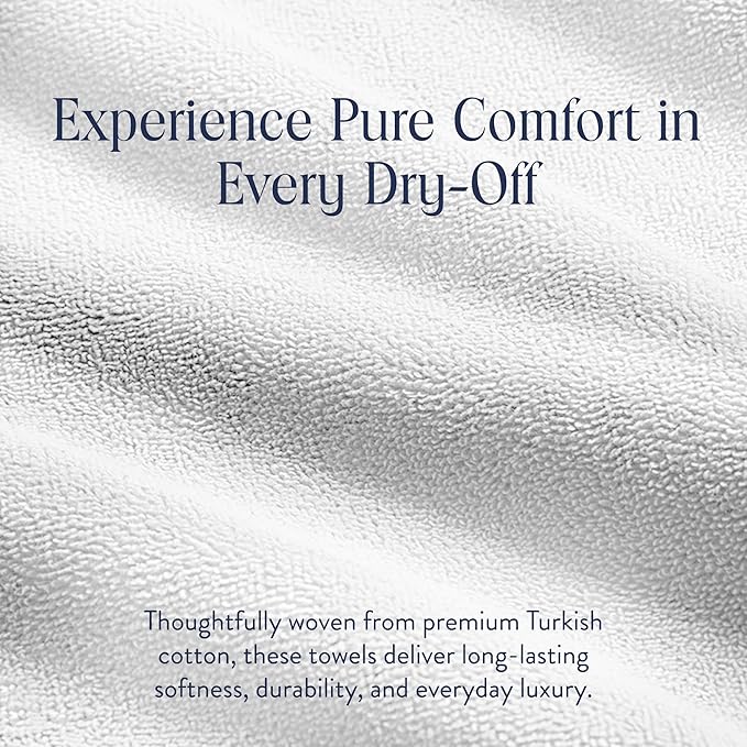 Brooklinen Super-Plush Turkish Cotton Bath Towels - Set of 2 - Cotton, 820 GSM, Highly Absorbent, Machine Washable, Perfect for Home & Bathroom (30" x 58", Solid White)