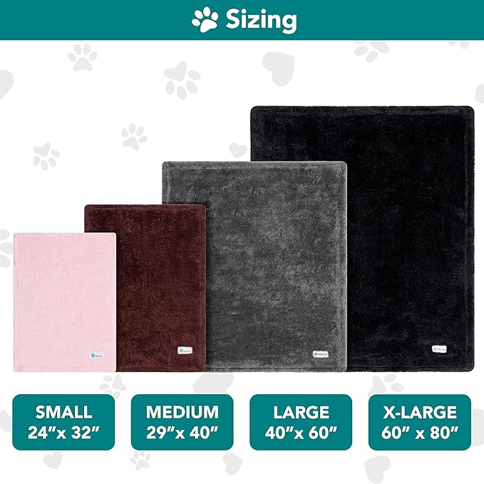 PetAmi Dog Blanket for Large Medium Dogs Pink, Fluffy Soft Puppy Blanket, Sherpa Fleece Cat Blanket for Kitten Doggie, Calming Pet Blanket Throw for Bed Washable Sofa Couch Cover, Large 40x60
