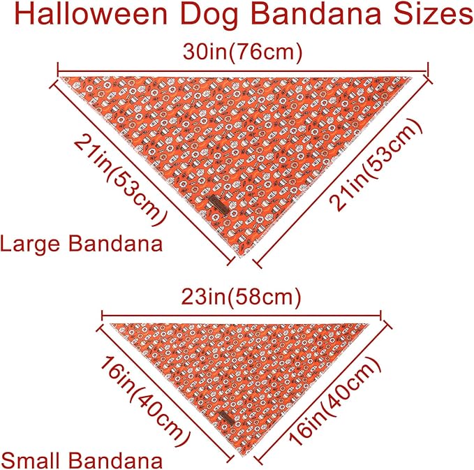 UP URARA PUP Fall Dog Bandana, Autumn Triangle Bid Scarf with Cup,Doughnut Pattern, Cotton Pet Kerchief for Girl Boy Dogs or Cats, Cute Puppy Bandana Fancy Bandana for Dogs