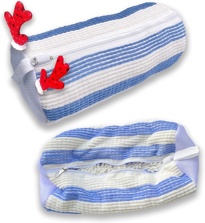 Meruya XXL Shoe Washing Machine Bag-Set of 2 Shoe Washing Bags for All Shoe Sizes, 360° Deep Clean Laundry Bag, Reusable Shoe Bag for Washing Machine, Shoe Cleaning Bag for Sneakers Tennis Shoes Sock