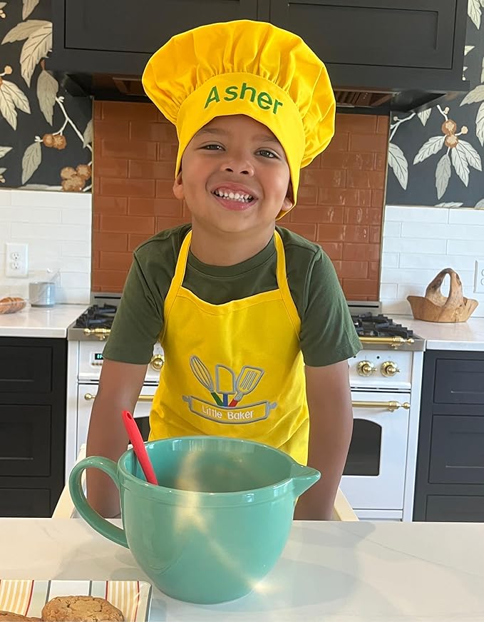 Kids Apron Customized With Name, Baker Apron, Baking, Cooking
