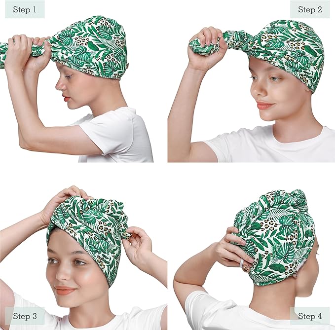Brook + Bay Microfiber Hair Towel Wrap - Quick-Dry Absorption & Microfiber Towel - Anti-Frizz Styling & Hair Plop Technique