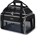 Lekereise Top-Expandable Pet Carrier 18x13x9.5 Inch Southwest Frontier Airline Approved Soft Sided Underseat to 15lbs Travel Carriers for Small Cats Dogs with Locking Safety Zippers Anti-Scratch Mesh