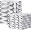 Kitinjoy Cotton 12 Pack Kitchen Towels and Dishcloths Sets, 16 x 25 Inch & 12 X 12 Inch Dish Towels Bulk, Super Soft and Absorbent Hand Towels for Kitchen Drying, Grey