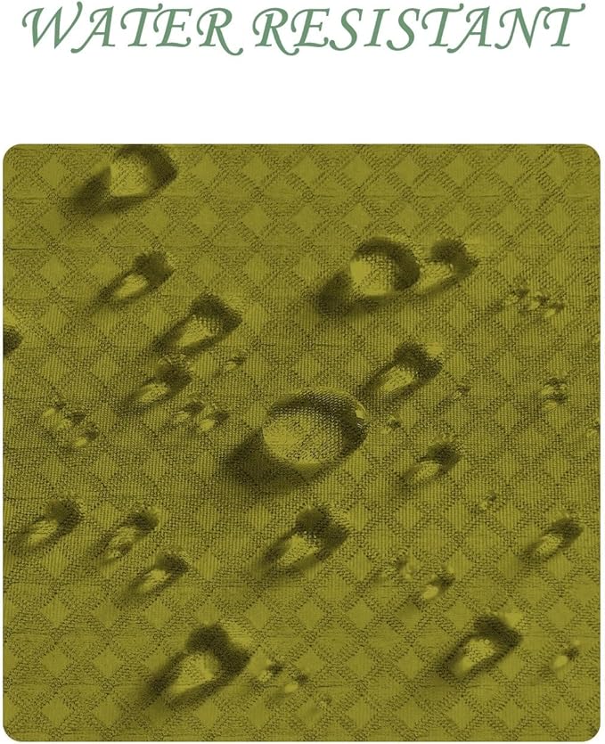 ggaimwf 72x96 Inch Solid Color Shower Curtain for Bathroom Waffle Bath Water Resistant Fabric Curtains Olive Modern Thick Shower Stall Curtain with Metal Hooks