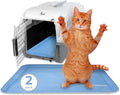 Skywin Pet Carrier Pads, 2 Pack Cat Carrier Pad Insert 19.5" x 12.5", Disposable Small Cat Carrier Liner Pad, Puppy Training Pads(Blue)