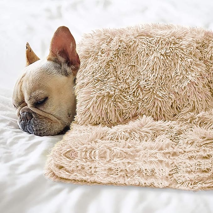 Petbuy Pet Dog Bed Blankets, Fluffy Fleece Dog Throw Blankets Sleep Mat,Soft Puppy Blankets Cat Kitten, S M L XL,Fuzzy Reversible Sherpa Blanket for Bed, Couch, Sofa, Travel,Washable & Lightweight